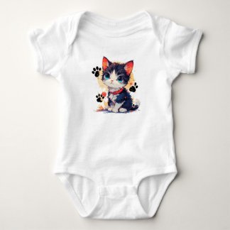 Süßes kleines Kätzchen Baby T-Shirt Strampler