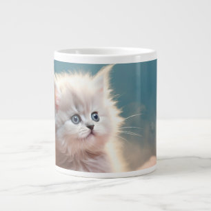 Süßes kleines Kätzchen. Extra große Kaffeetasse Jumbo-Tasse