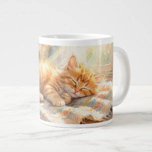 Süßes kleines Kätzchen sonnenbadend Jumbo-Tasse