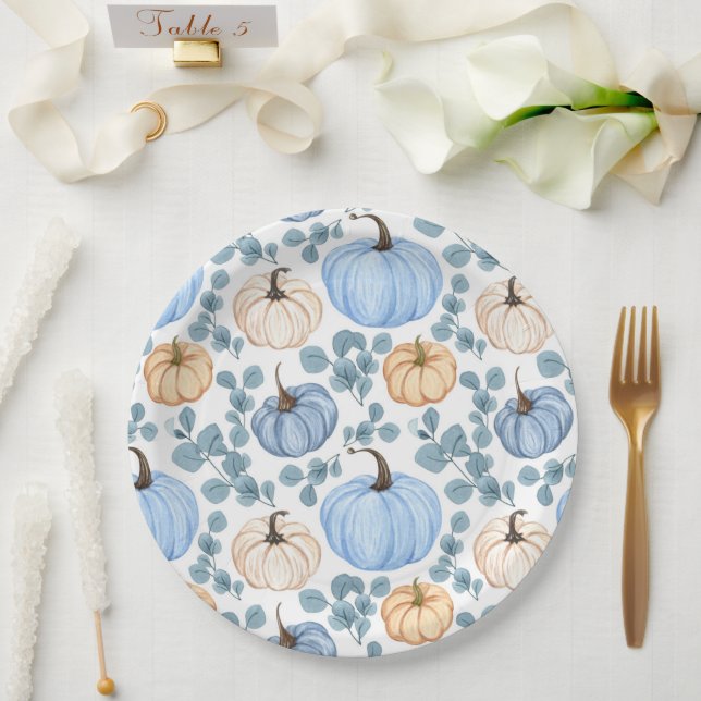 Süßes kleines Kürbis Babydusche Papiere Teller (Hochzeit)