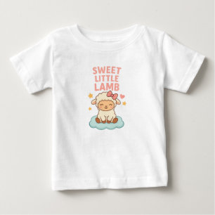 Süßes kleines Lamm – Baby Mädchen Wolken Charm   T-shirt