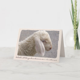 Süßes kleines Lamm Benutzerdefinierter Text Ostern Feiertagskarte