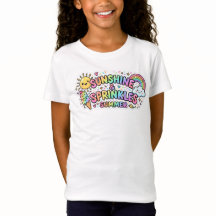 Süßes kleines Mädchen Sommer Design T-Shirt