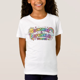Süßes kleines Mädchen Sommer Design T-Shirt