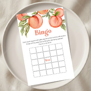 Süßes kleines Pfirsich-Baby-Shower-Bingo-Spiel