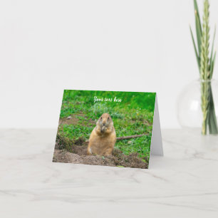 Süßes kleines Schwarzschwanz-Präriehund Dankeskarte