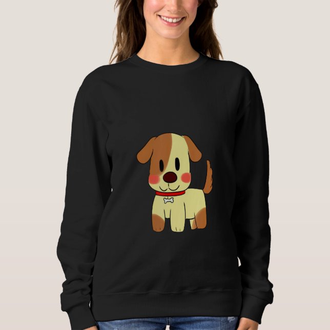 Süßes kleines Tier Welpe Sweatshirt (Vorderseite)