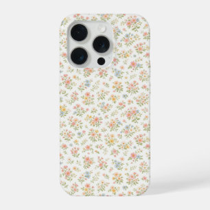 Süßes kleines verrücktes Blumenmuster nahtlos iPhone 15 Pro Hülle