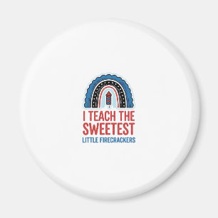 Süßes Knallkörper-Lehrer Vintage-Vector-Shirt_1 Magnet