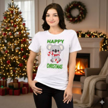 Süßes Koala-Bär-Happy-Christmas-T-Shirt