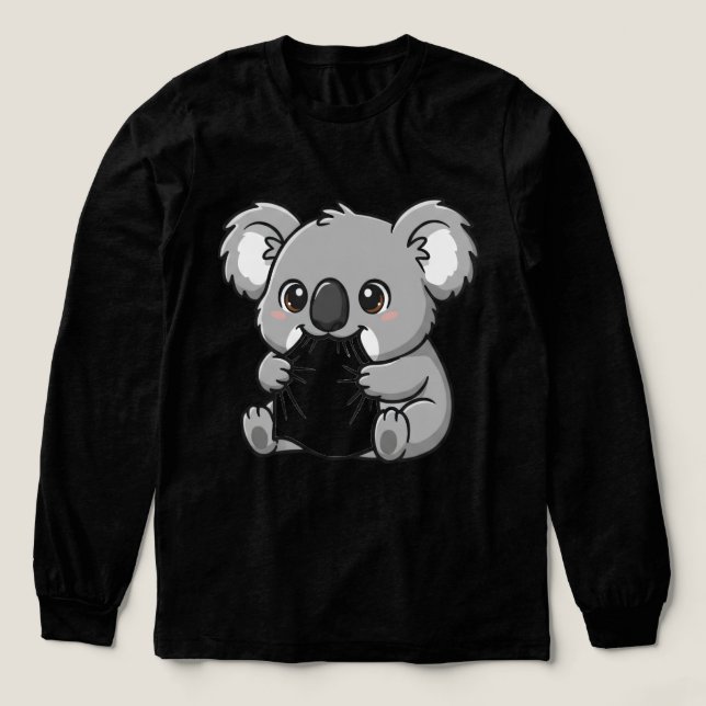 Süßes Koala-Design Tri-Blend Shirt (Design Vorderseite)