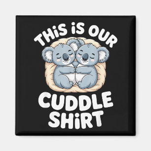 Süßes Koala-Paar Nest Das ist unser Kuscheln Magnet