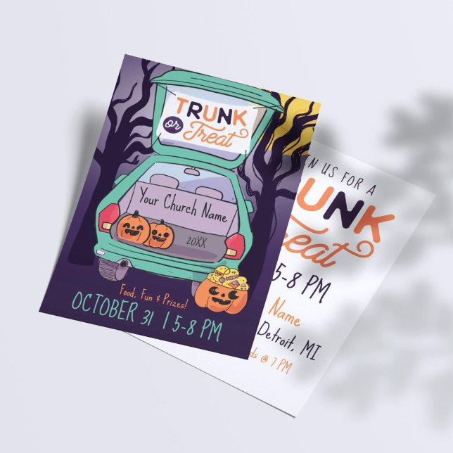Süßes Kofferraum oder Behandlung Halloween Flyer (Von Creator hochgeladen)