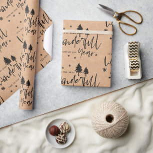 Süßes Kraftpapier Wunderbarste Zeit des Jahres Geschenkpapier