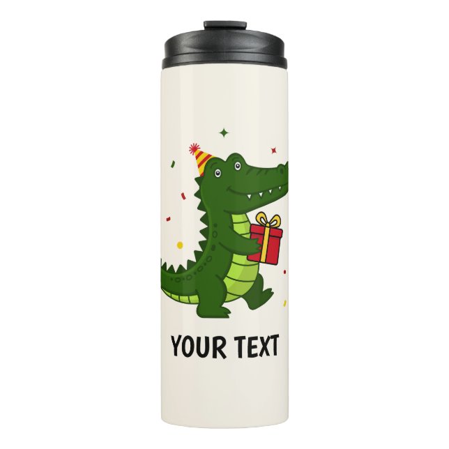 Süßes Krokodil-Geschenk Thermosbecher (Vorderseite)