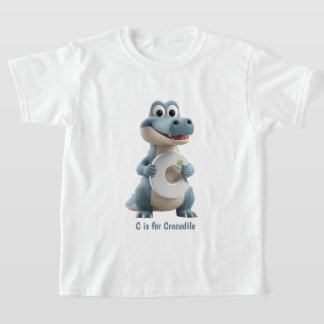 Süßes Krokodil-Kinder-T-Shirt | C steht für Krokod T-Shirt