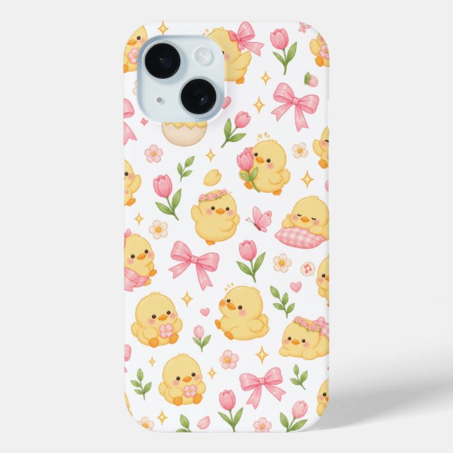 Süßes Küken & Blumen-Garten Case-Mate iPhone Hülle (Rückseite)