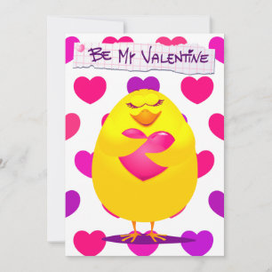 Süßes Küken in Liebe mit Botschaft, Einladung