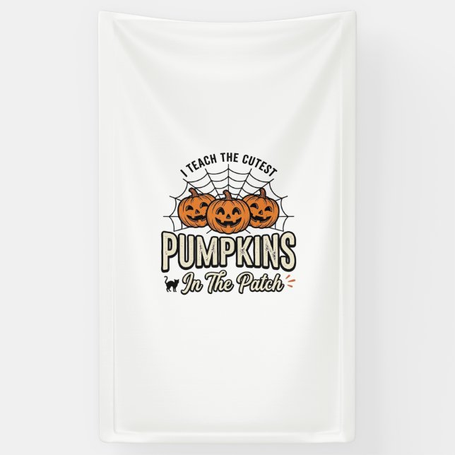 Süßes Kürbis-Lehrer-Halloween-Design_1 Banner (Vertikal)