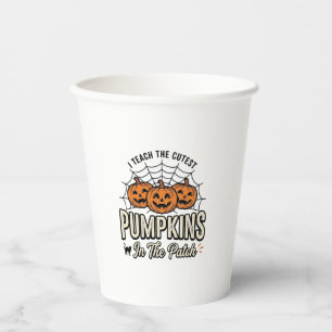 Süßes Kürbis-Lehrer-Halloween-Design_1 Pappbecher