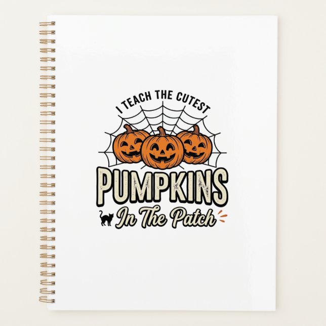 Süßes Kürbis-Lehrer-Halloween-Design_1 Planer (Vorderseite)