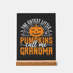 Süßes Kürbis-Oma-Halloween-Design_1 Acrylschild