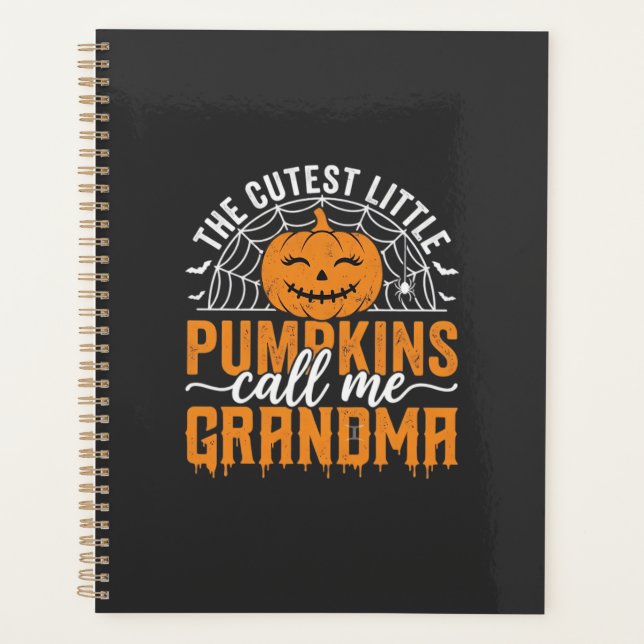 Süßes Kürbis-Oma-Halloween-Design_1 Planer (Vorderseite)