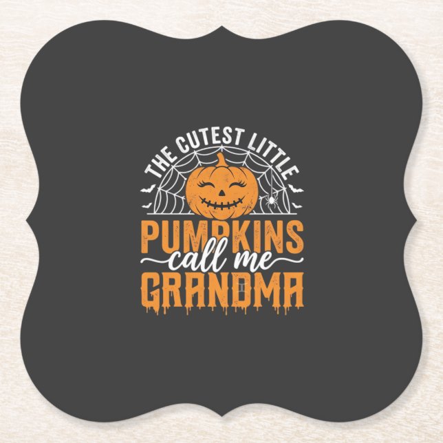 Süßes Kürbis-Oma-Halloween-Design_1 Untersetzer (Vorderseite)