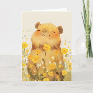 Süßes Lächeln des Capybaras Karte