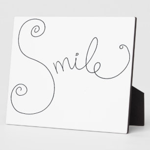 süßes Lächeln Doodle Schwarz-Weiß-Design Fotoplatte