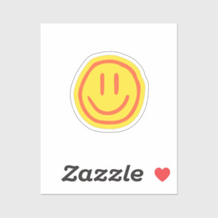 Süßes Lächeln Gesicht Positives Glückliches Emoj Aufkleber