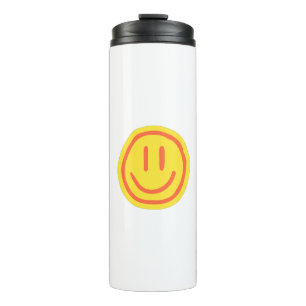 Süßes Lächeln Gesicht Positives Glückliches Emoj Thermosbecher