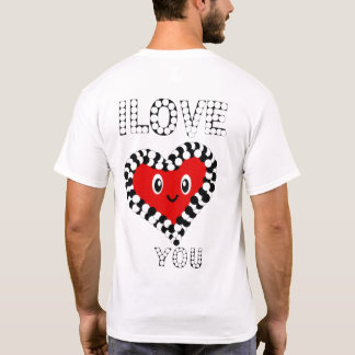 Süßes Lächeln Herz Ich liebe dich Passendes T-Shir T-Shirt
