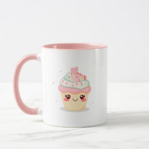 Süßes lächelndes Cupcake Tasse