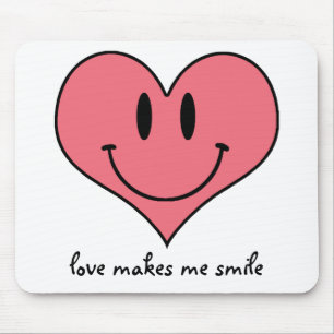 Süßes lächelndes Herz, Valentinstag Liebes-Schatz Mousepad