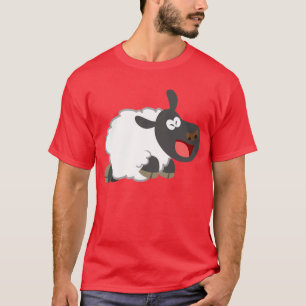 Süßes Lachendes Cartoon-Schaf T-Shirt