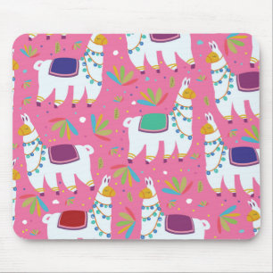 Süßes Lama-Muster Mousepad