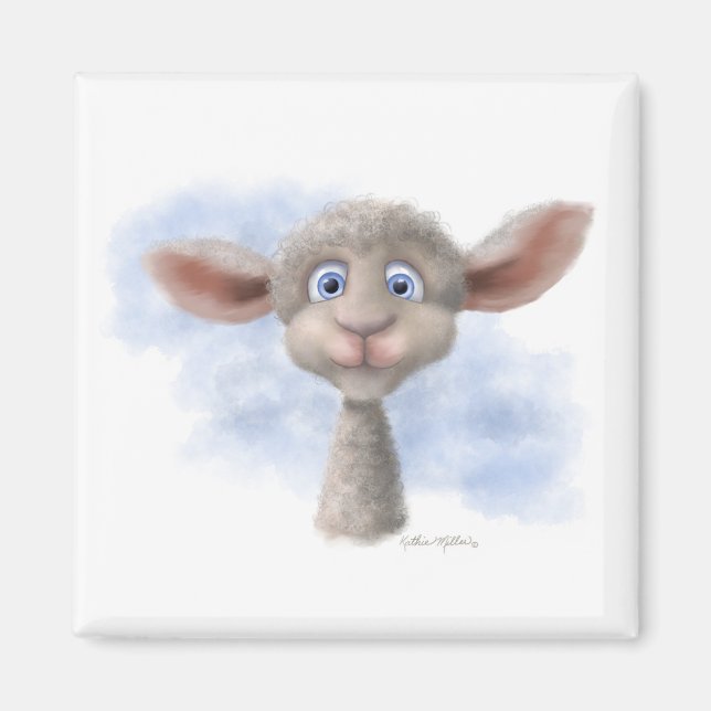 Süßes Lamm Cartoon Magnet (Vorne)