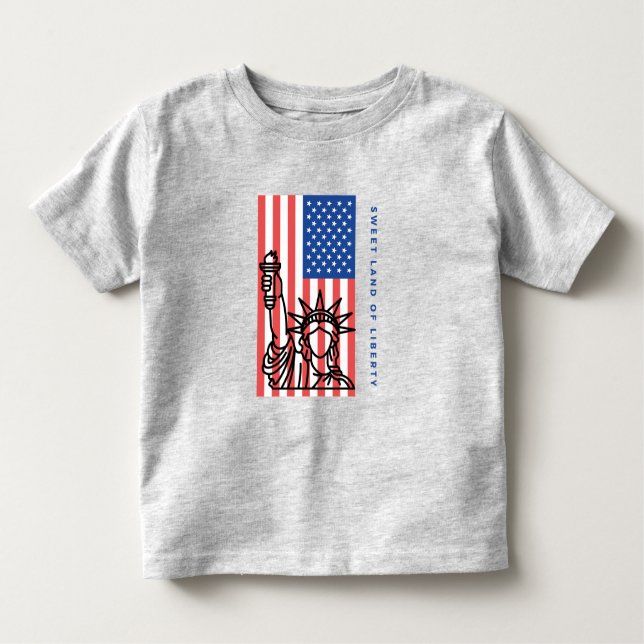 Süßes Land der Freiheit, amerikanische Flagge, 4.  Kleinkind T-shirt (Vorderseite)