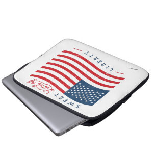 Süßes Land der Freiheit Laptop-Hülle - Patriotisch Laptopschutzhülle
