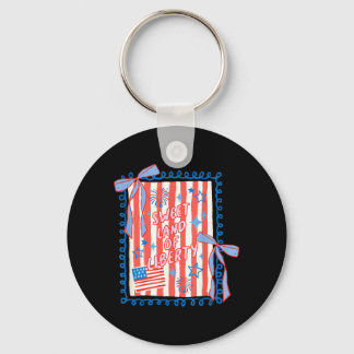 Süßes Land der Freiheit Patriotische Kokette USA-S Schlüsselanhänger