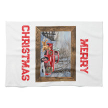 Süßes Land Weihnachten Feiertag Farm Küchenhandtuc
