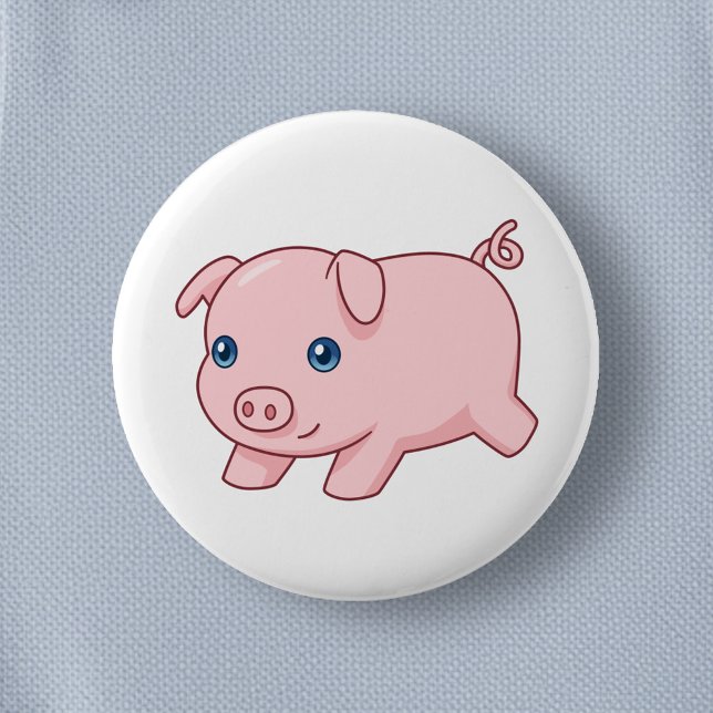 Süßes Laufendes Ferkel Schwein Button (Von Creator hochgeladen)