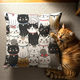 Süßes, launisches Katzenmuster Kissen