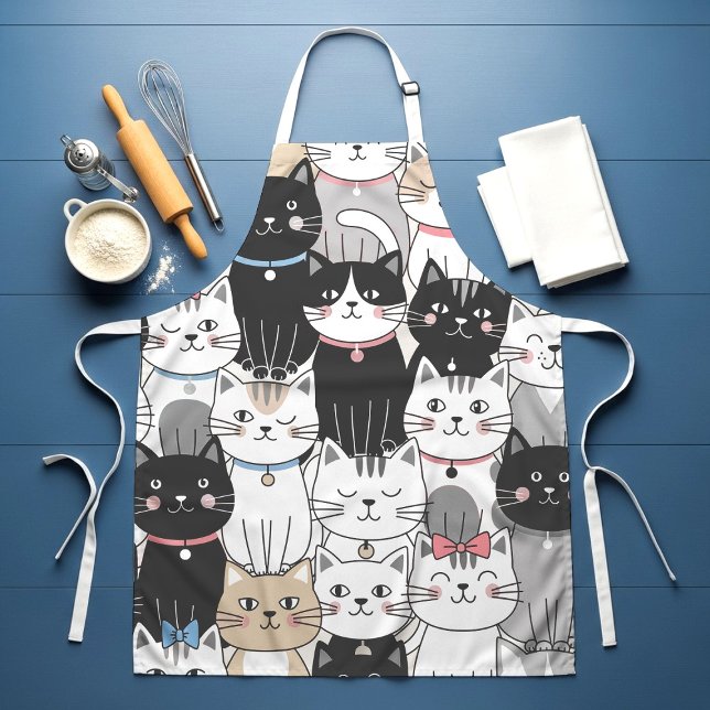Süßes, launisches Katzenmuster Schürze (Von Creator hochgeladen)