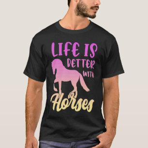 Süßes Leben ist besser mit Pferden Lustige Pferder T-Shirt
