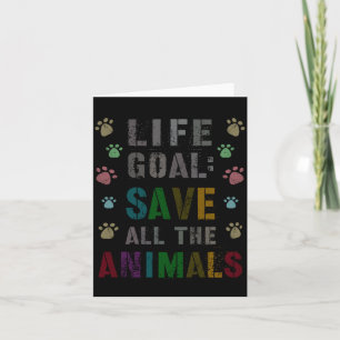 Süßes Lebensziel Tiere Retten Veganer Tag Rettung Karte