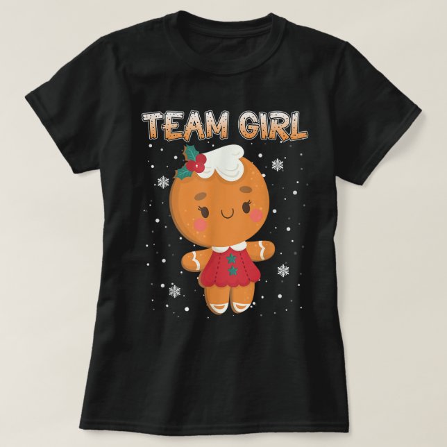 Süßes Lebkuchen-Team-Mädchen-Design T-Shirt (Design vorne)