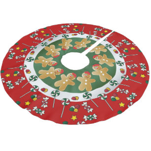 Süßes Lebkuchen-Weihnachten Polyester Weihnachtsbaumdecke
