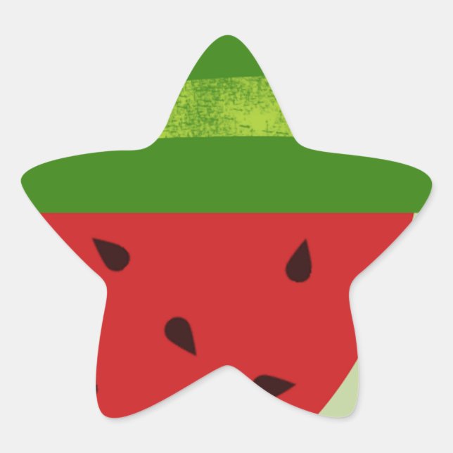 Süßes Leckerei Wassermelonen Stern-Aufkleber (Vorderseite)